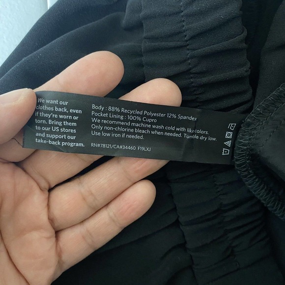 Eileen Fisher Women’s Black Polyester Spandex Elastic Waist Pants With Pockets. - Picture 8 of 13